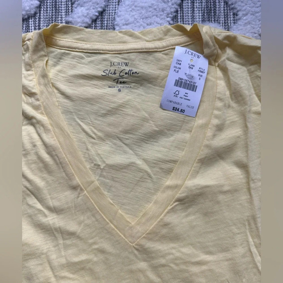 NWT JCrew Yellow Tee | S - Picture 2 of 2